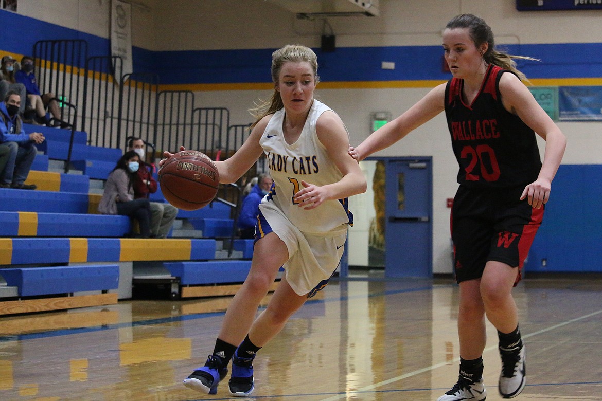 Junior Katelyn Matteson looks to attack the paint on Tuesday.