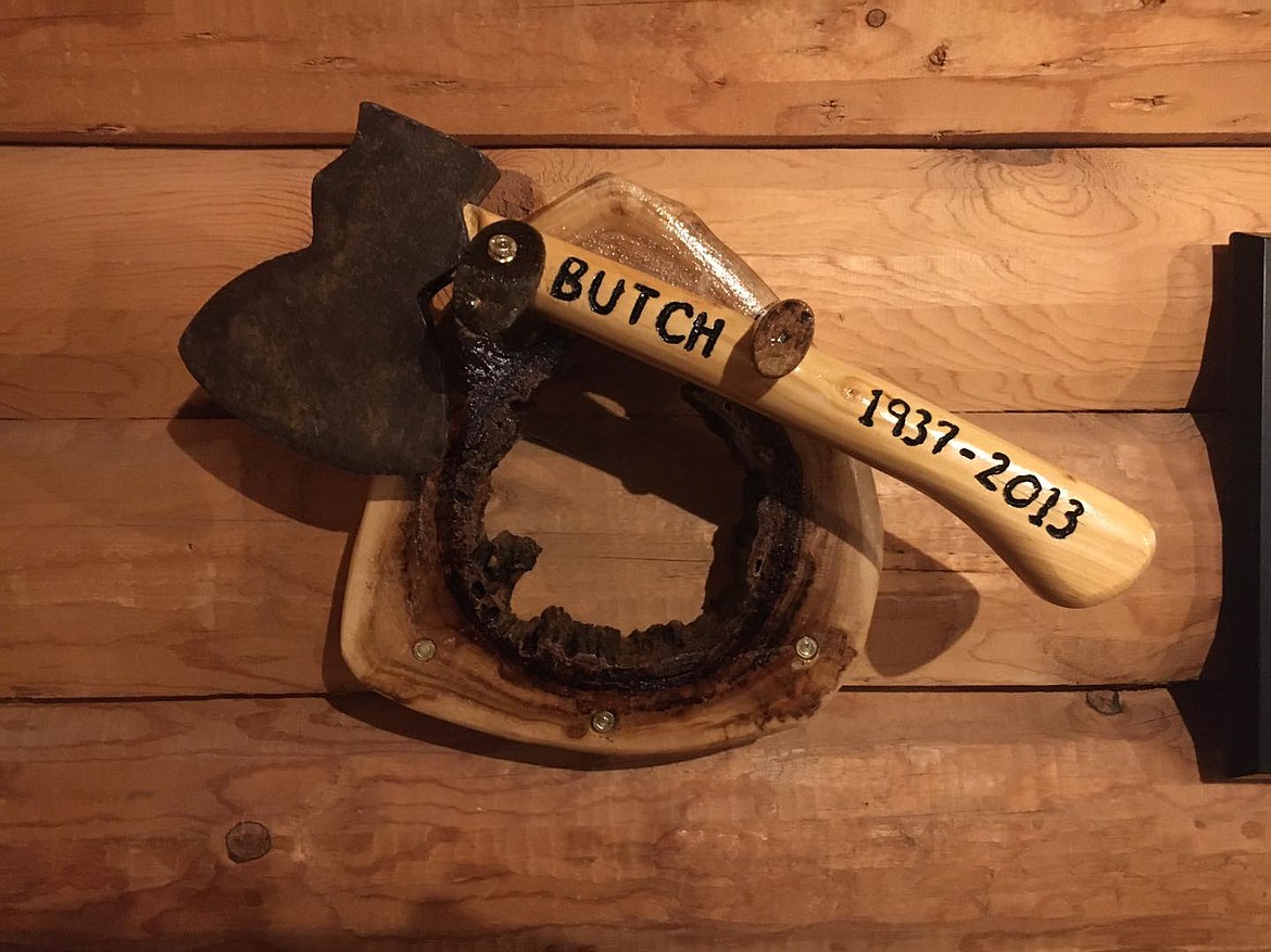 This custom hatchet handle and mount made for a friend of a coworker was one of the more meaningful projects Cole Liebrecht said he was worked on.