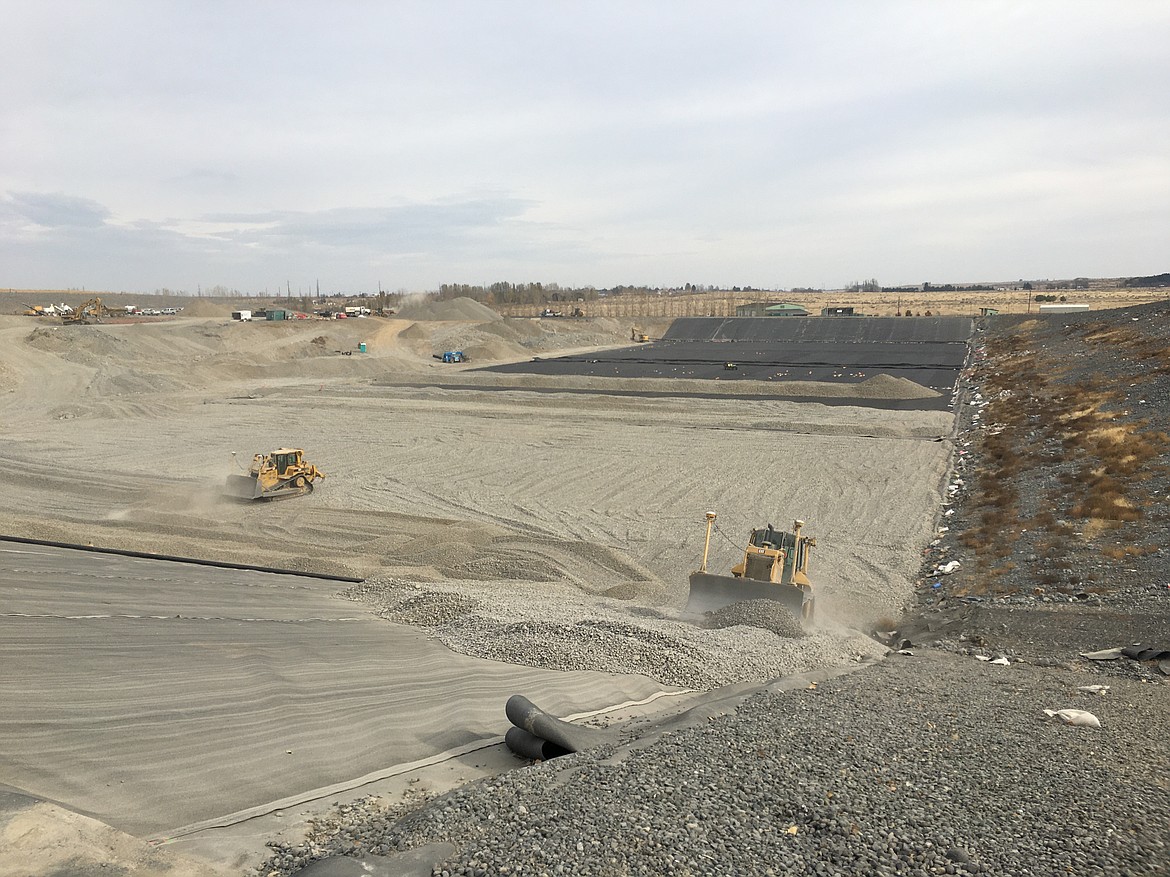 Construction on phase three of the Grant County Landfill. Photo courtesy of Public Works Director Sam Castro.