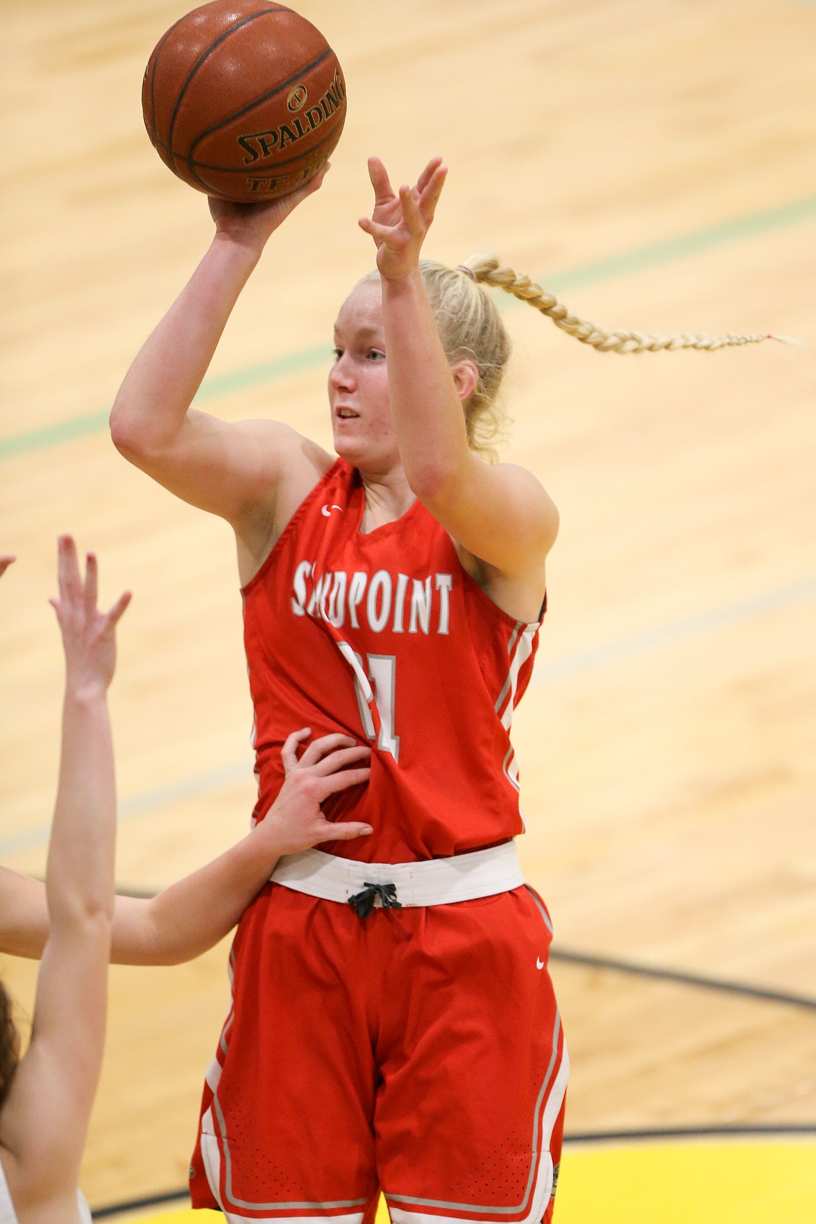 Hattie Larson pulls up for a jumper on Friday.