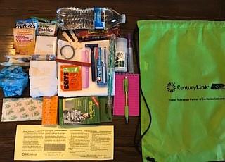 A display of the contents of a dignity bag meant to provide resources for the recently incarcerated to avoid human trafficking (courtesy photo).