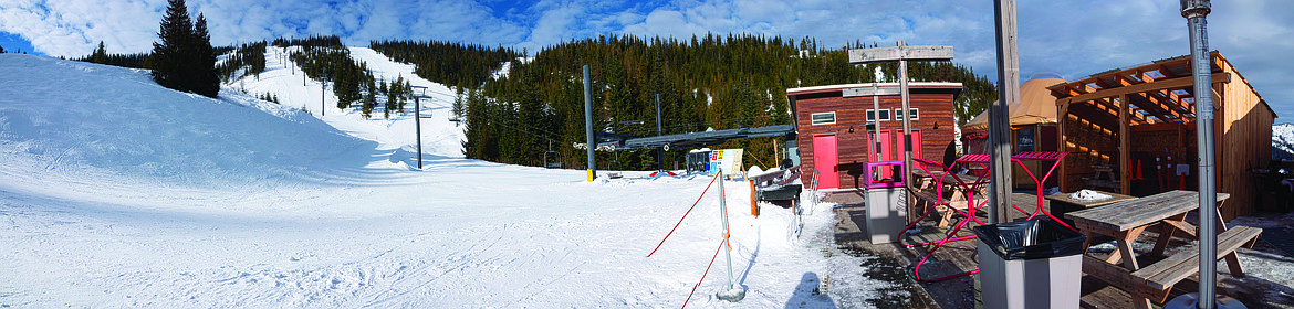 The base area ski lift at 49 Degrees North.