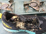 A shoe so fast, it caught fire
