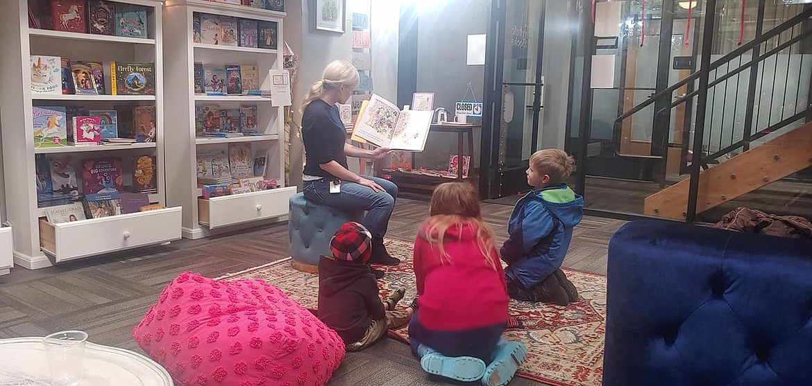 Courtesy photo
Owner Malinda Balo reads to children at Once Upon A Fairytale Books in Suite B003 at 330 E. Lakeside Ave., Coeur d'Alene.