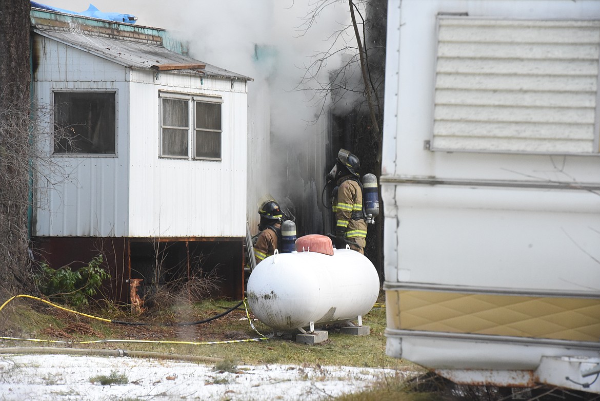 The Libby Volunteer Fire Department responded to a fire at the Libby RV Dam Park on Jan. 21. (Will Langhorne/The Western News)