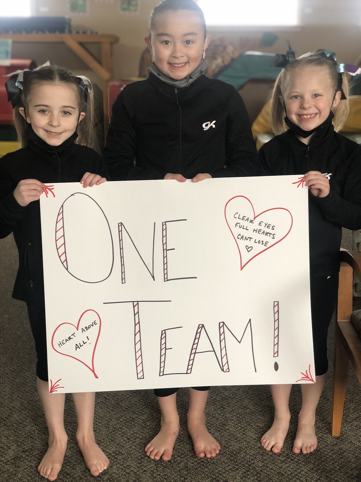 Courtesy photo
Avant Coeur Level 3s at the City of Trees Invitational in Boise, taking 4th Place Team! From left are Sydney Traub, Evelynn Prescott and Kaylee Flodin.