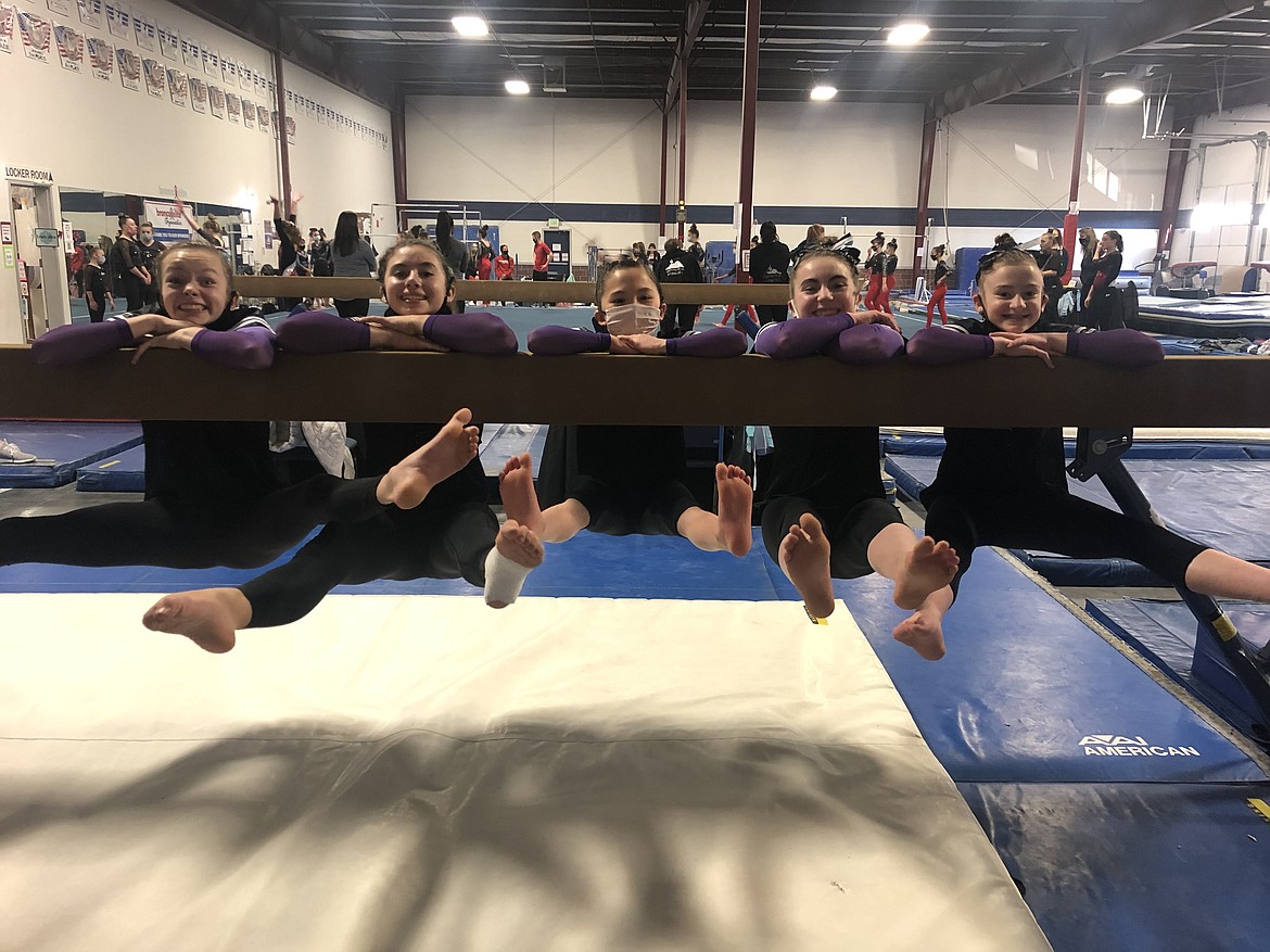 Courtesy photo
Avant Coeur Level 8s took 3rd Place Team at the City of Trees Invitational in Boise on Jan. 8-10. From left are Eden Lamburth, Jazzy Quagliana, Vivi Crain, Mckell Chatfield and Sara Rogers.