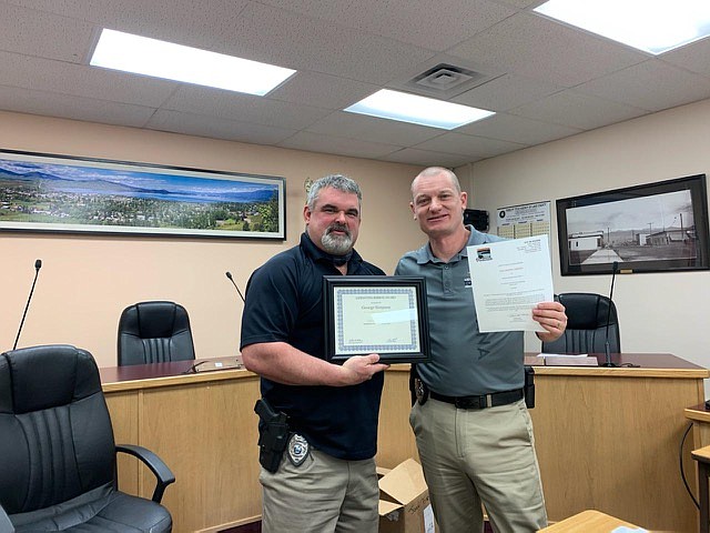 Polson Police Chief Wade Nash, left, and Sgt. George Simpson. (Courtesy of Polson Police)