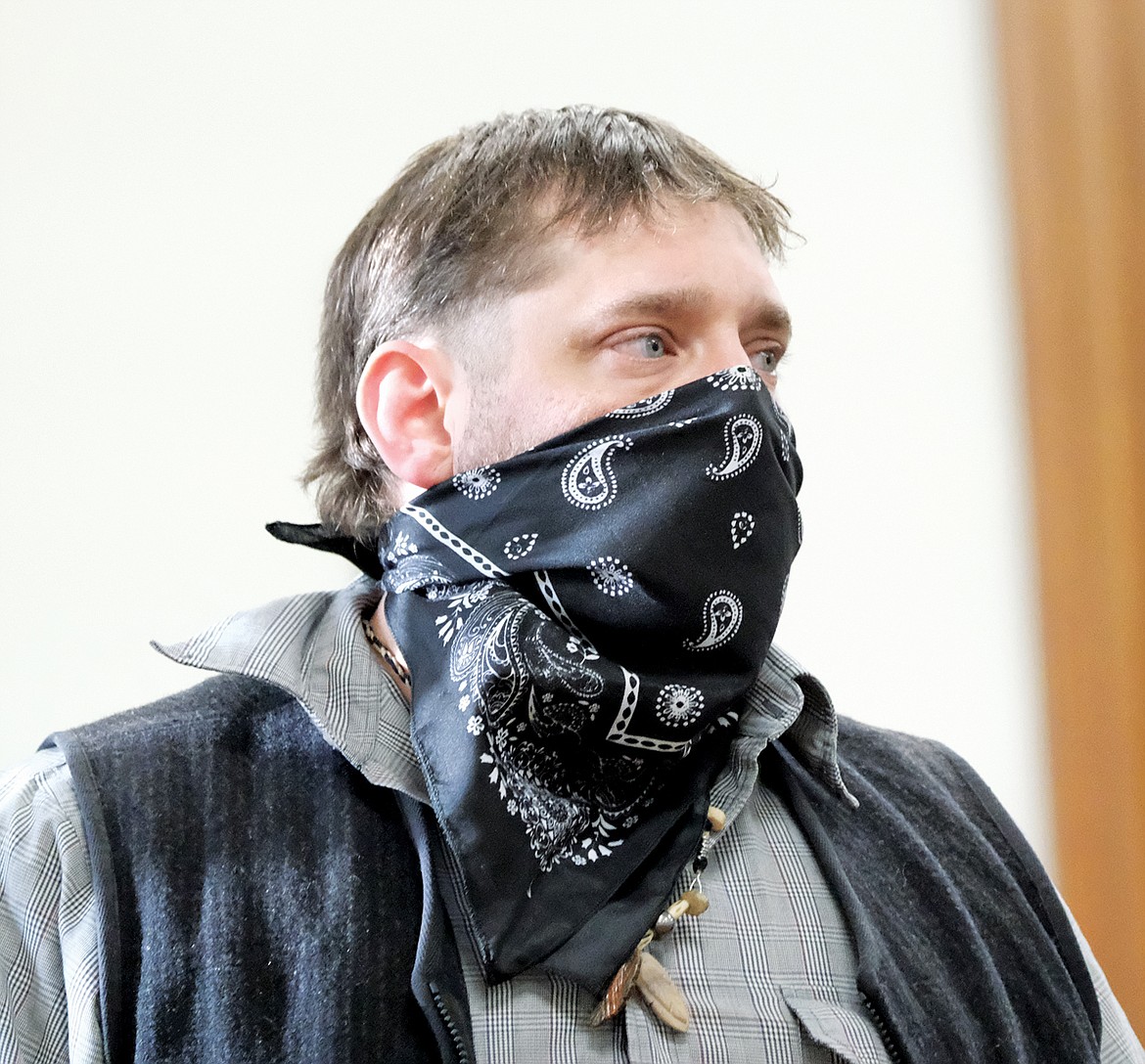 Jeremiah Kendall, 40, at a scheduled pretrial conference in Lincoln County District Court on Jan. 25. (Paul Sievers/The Western News)