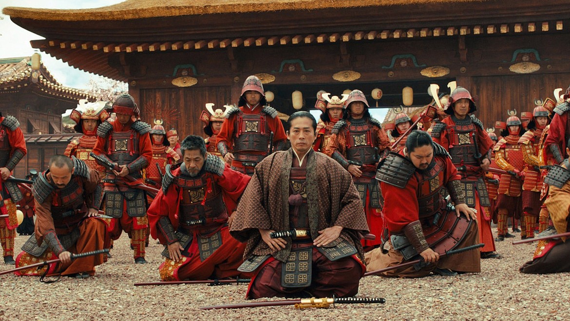 Movie photo of 47 samurai called Ronin after the death of their master who they revenged when he was killed, and then sacrificed their own lives — a movie loosely based on a true Japanese historical tragedy.