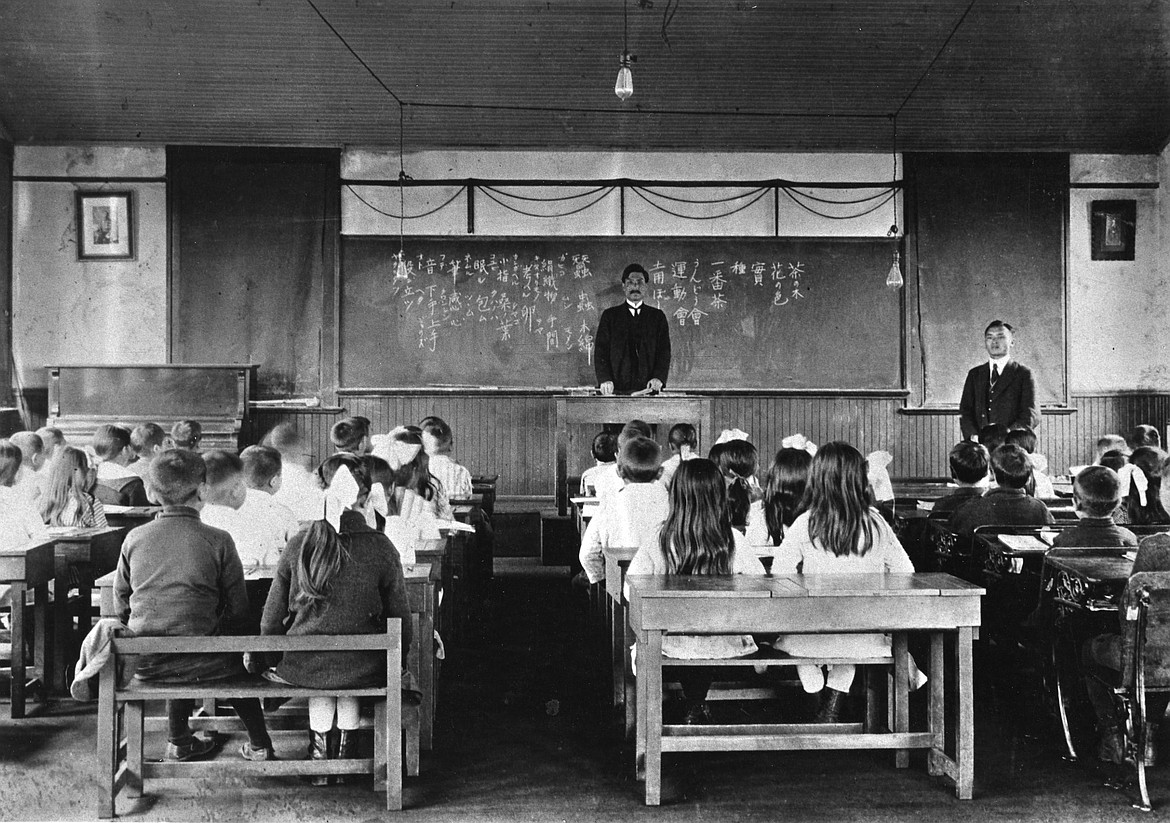 Photo taken in a classroom in Vancouver, B.C., of culturally well-disciplined children of immigrant Japanese (1929).