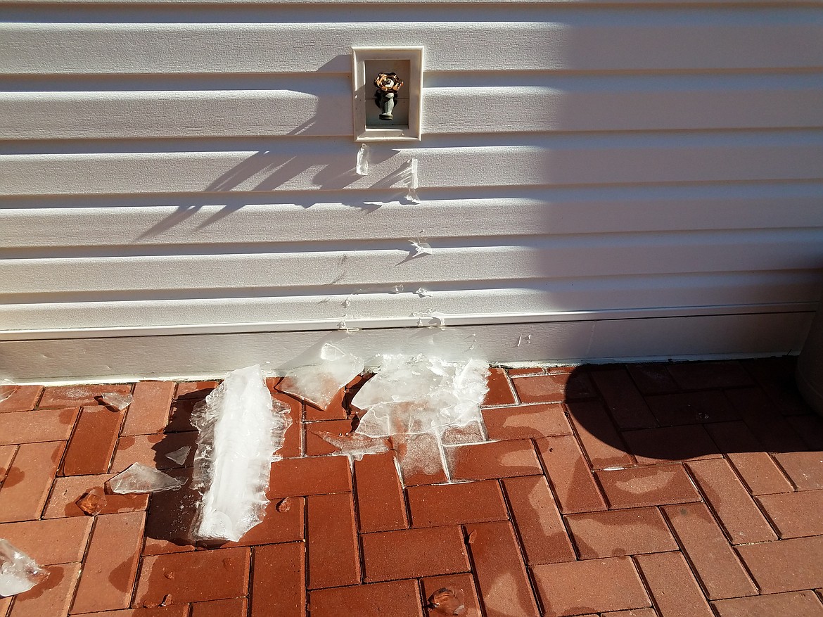 Pay close attention to your outdoor spigots and pipes to avoid ice damage.