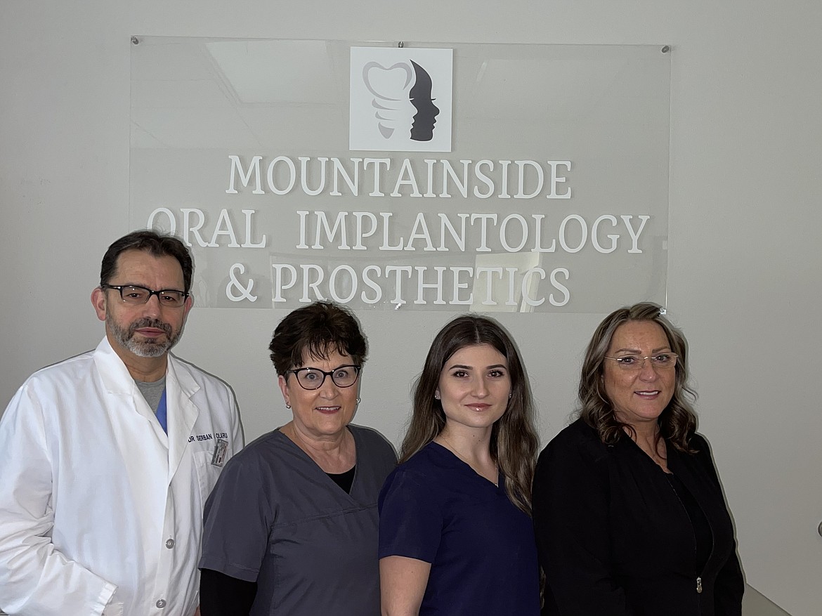 Courtesy photo
Mountainside Oral Implantology & Prosthetics has moved to 511 W. Hanley Ave. Staff includes, from left, Dr. Serban Olaru, Marilou Moss, Alina Ceavdari and Cynthia Lowry.