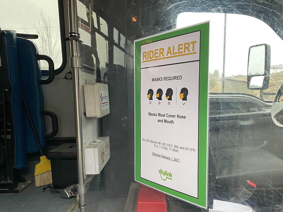 Following a recent executive order by the Biden administration, public transit agencies across the U.S. are requiring passengers to wear masks while on board. (MADISON HARDY/Press)