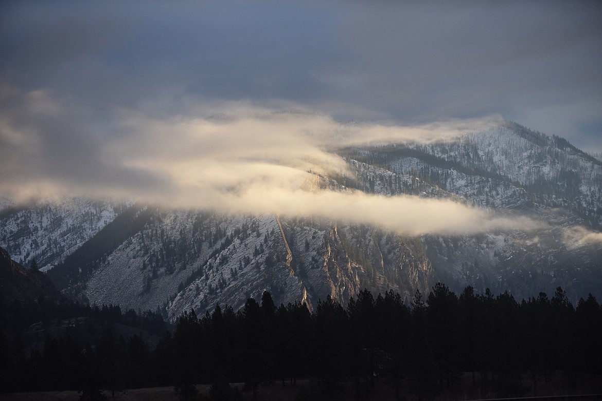 Low-hanging clouds obscure mountain views just outside of Thompson Falls. (Scott Shindledecker/Valley Press)