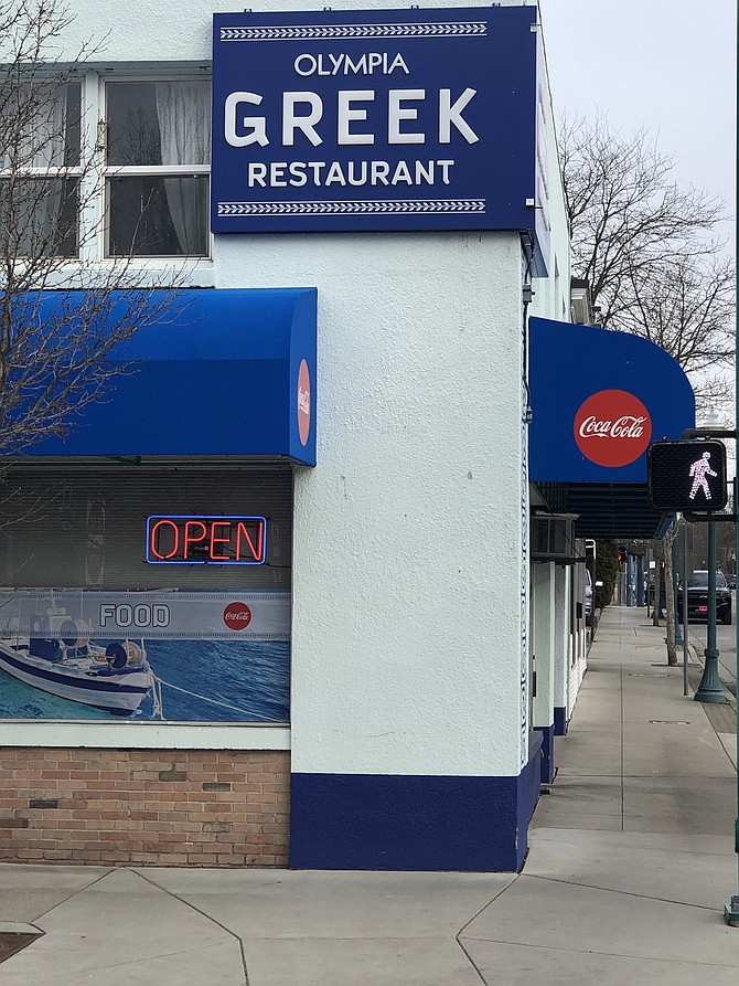 OPEN? YOU BET: While many restaurants have suffered because of COVID-19, Olympia Greek Restaurant at Third Street and Lakeside in downtown Coeur d'Alene continues to thrive.