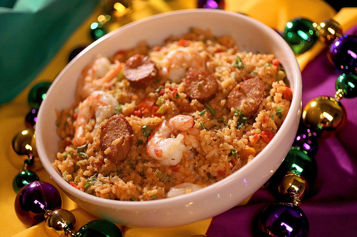 Jambalaya, with shrimp, chicken and sausage, photographed on Wednesday, Jan. 20, 2021, is an appropriate Mardi Gras dish prepared by Dan Neman. (Photo by Christian Gooden/St. Louis Post-Dispatch/TNS)