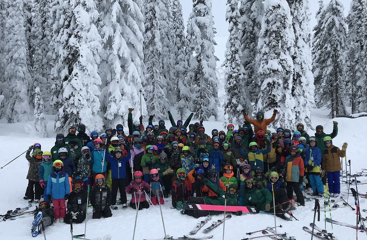 Members of the Whitefish Freestyle Ski Team, which totals well over 100 athletes.