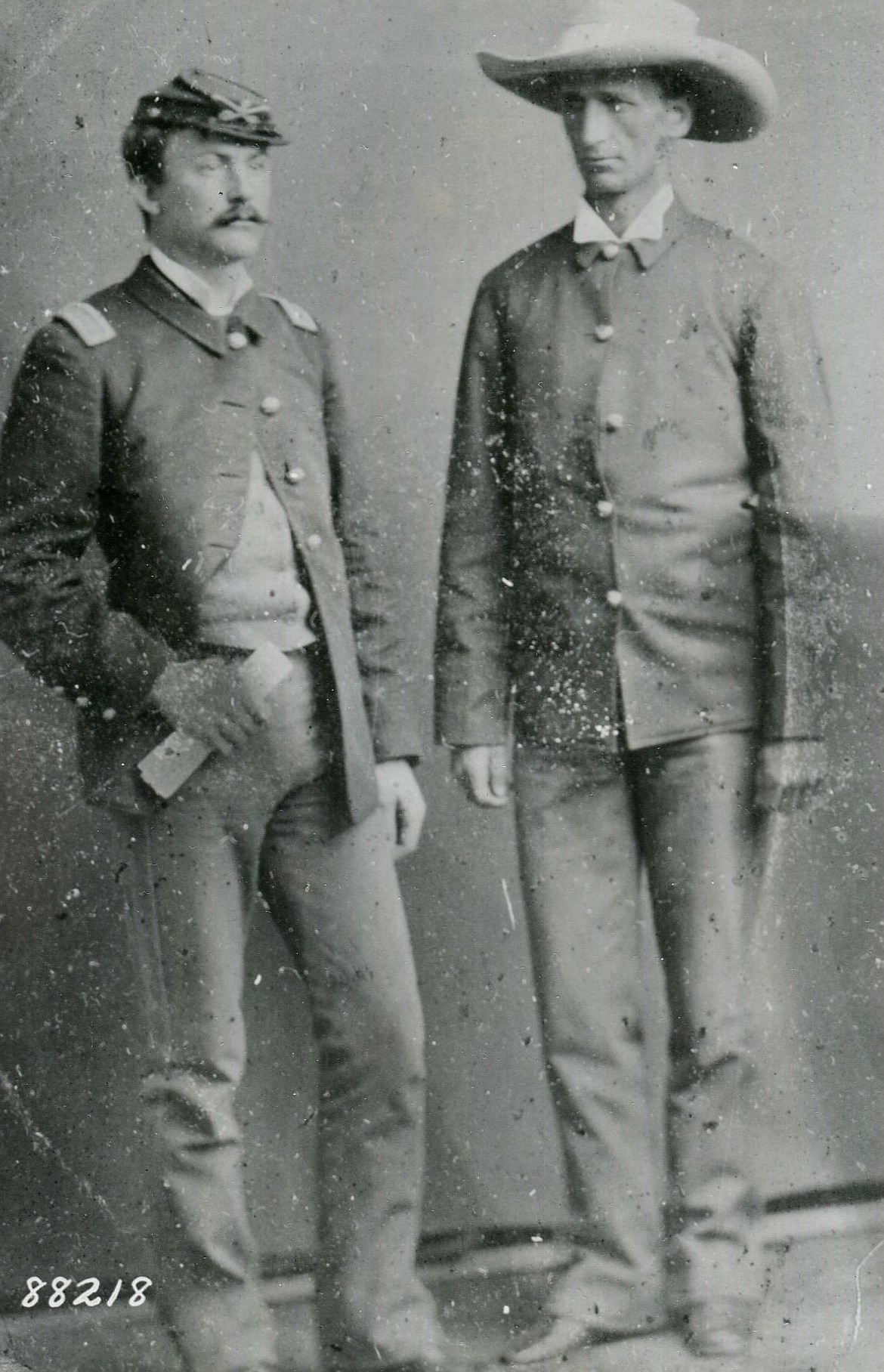 U.S. Army Lieutenant Charles B. Gatewood (right) who negotiated Geronimo’s surrender in 1886, shown here with Lieutenant M.F. Goodwin, 10th Cavalry.