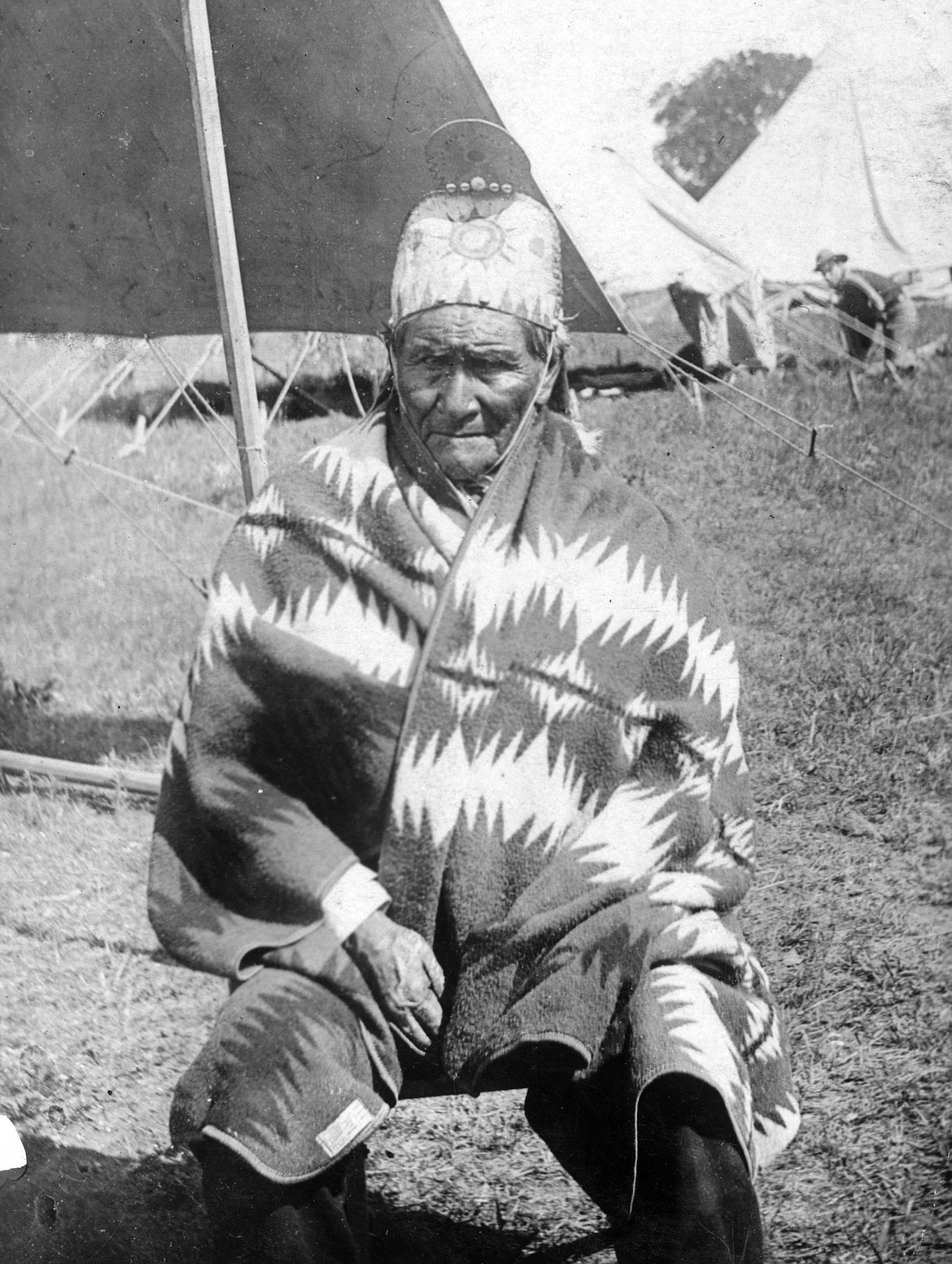 Geronimo as a U.S. prisoner in 1905 is buried at Fort Sill, Okla.