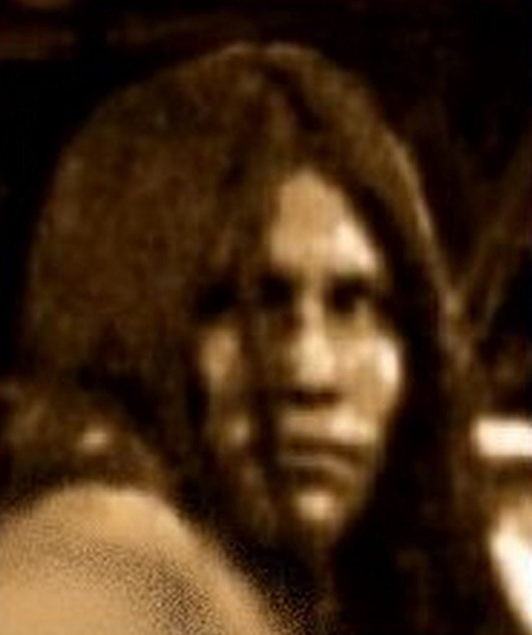 This grainy photo of Apache woman warrior Lozen is the only know image of her, taken from a group photo of Apache prisoners awaiting train transportation to Florida shown with this article.