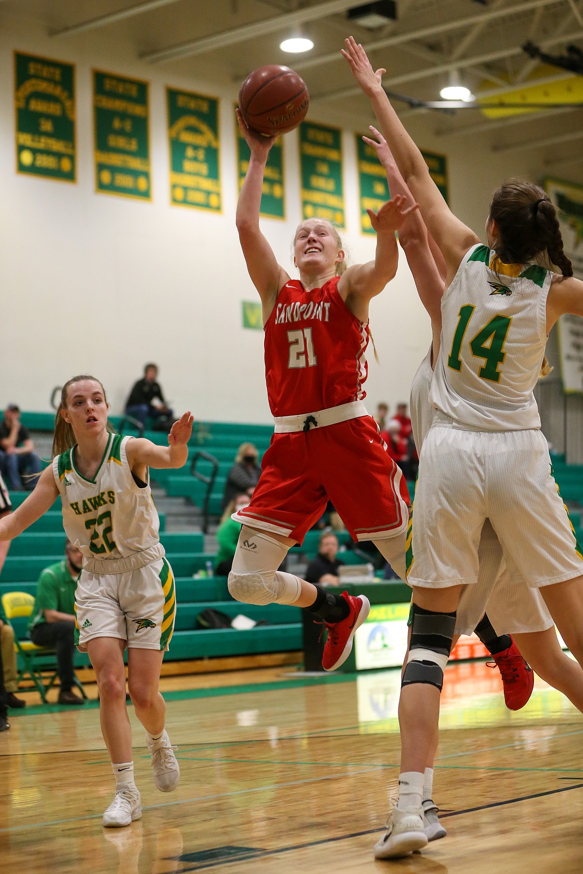 Senior Hattie Larson rises up for a shot on Wednesday.