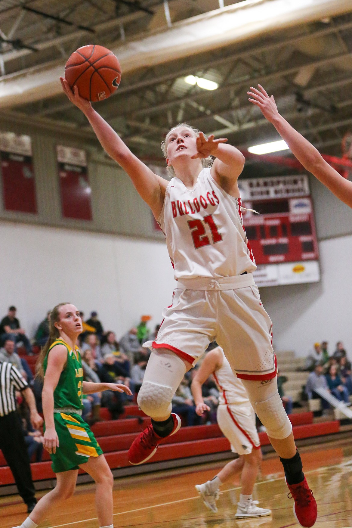 Hattie Larson attacks the basket on Friday.