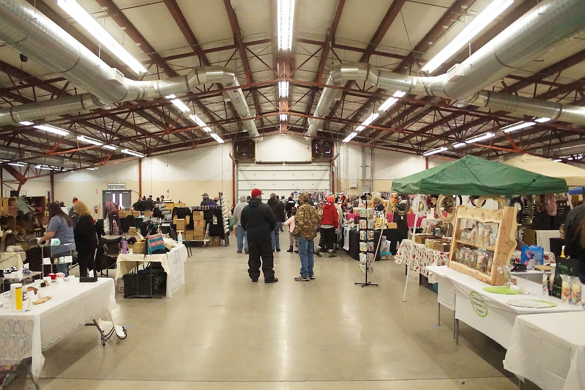 The Grant County Fairgrounds Commercial Building homed Saturday's spring farmers market.