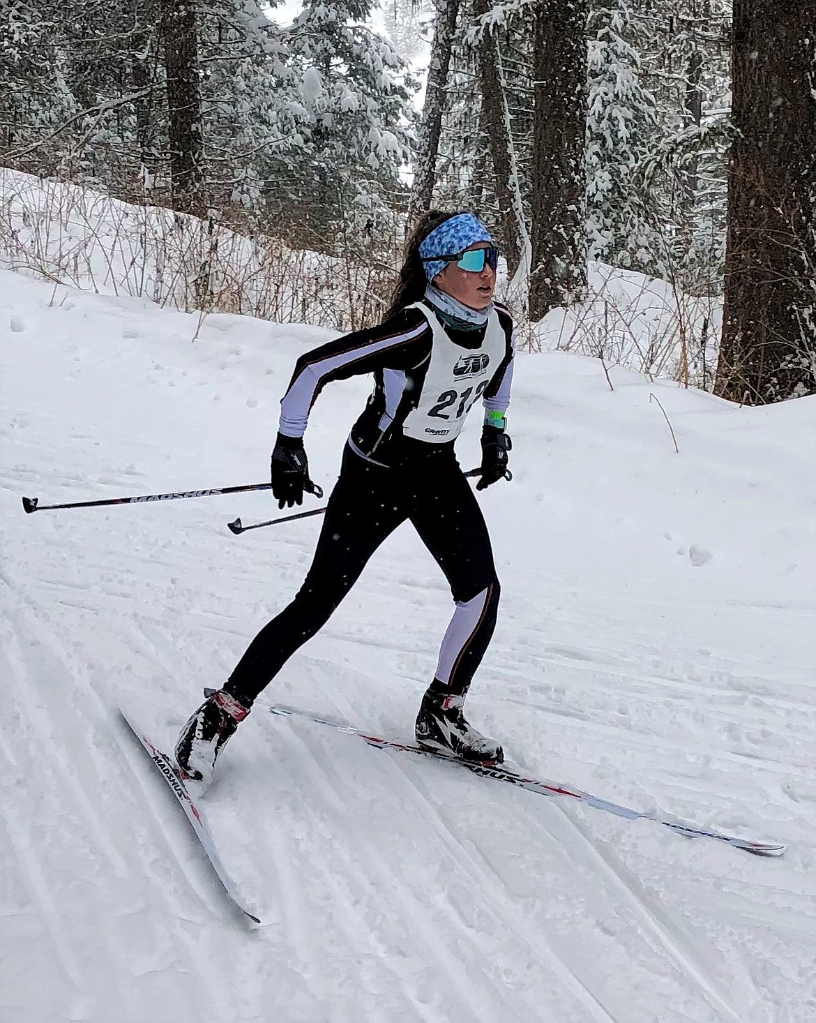 Isabella Waters, 11, competes in a cross country race this past weekend in McCall, Idaho.