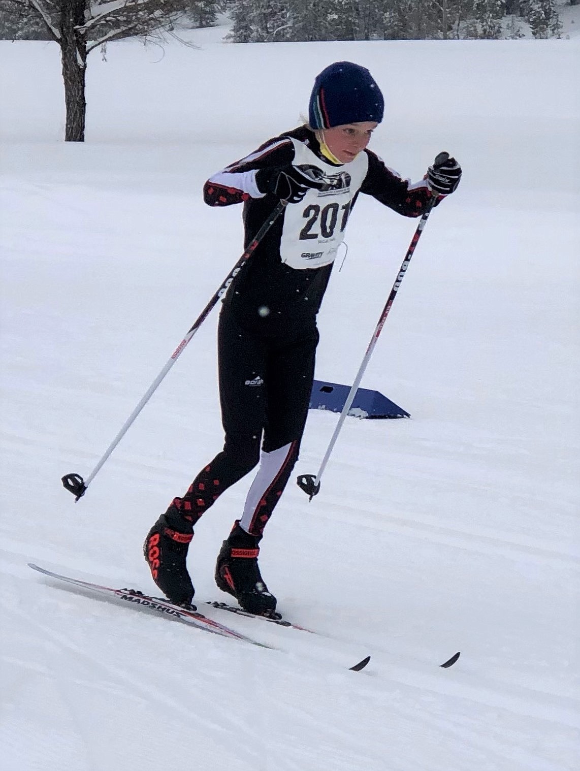 Jonas Benson, 12, competes in a cross country race this past weekend in McCall, Idaho.