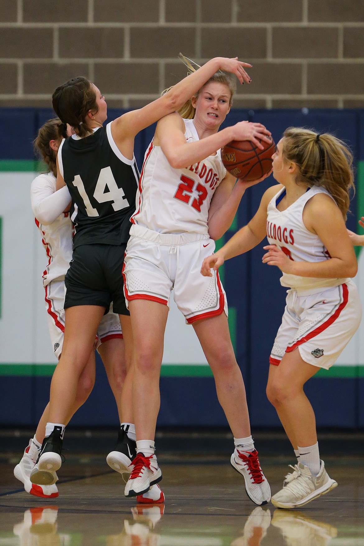 Sofia Platte fights for a rebound on Thursday.