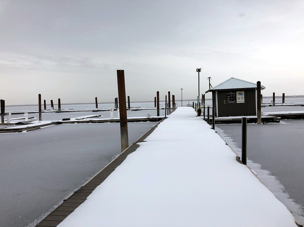 The MarDon Resort dock is in winter's grip, but don't worry – warmer temperatures are on the way.