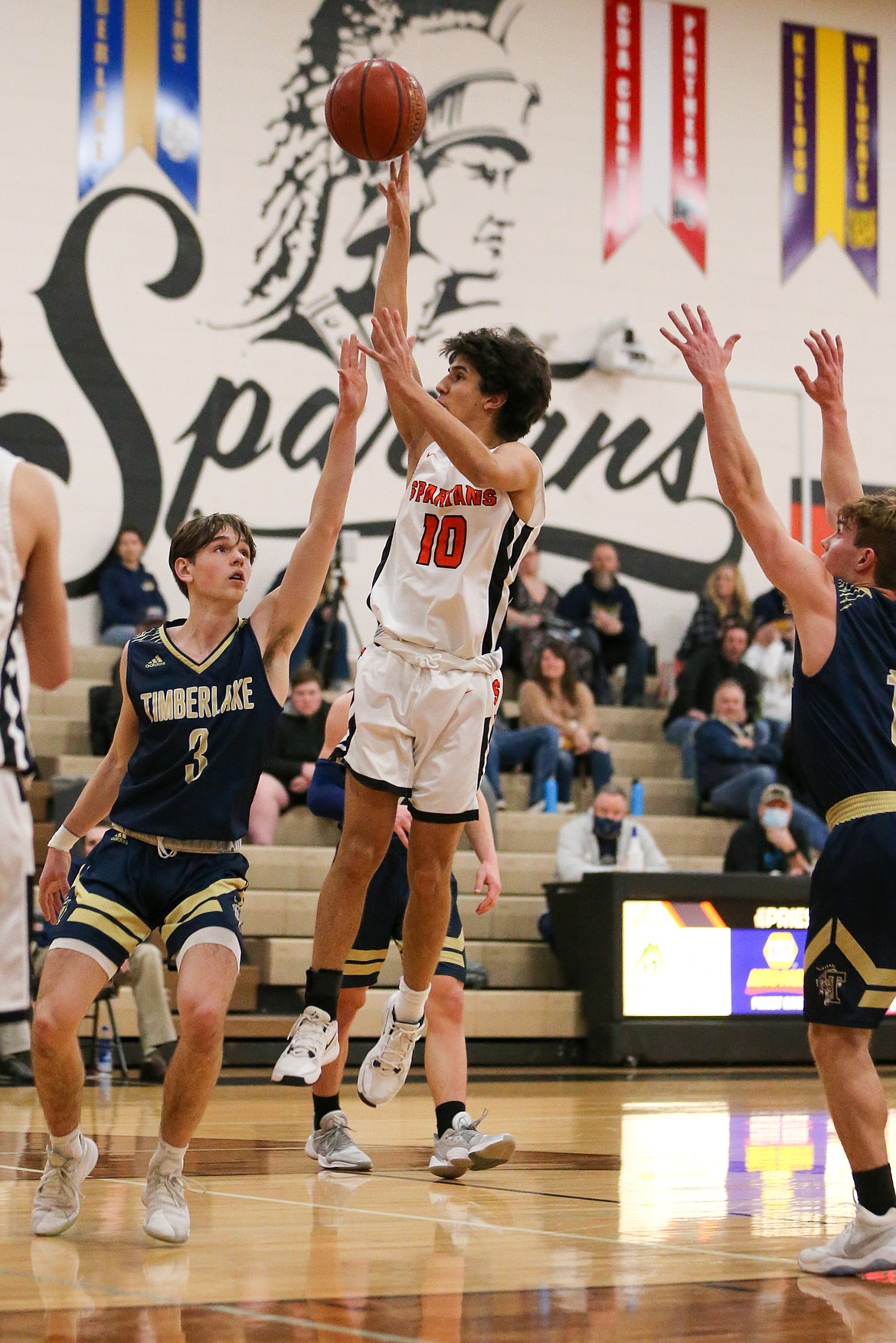 Sophomore Teigan Marinello pulls up for a floater on Monday.