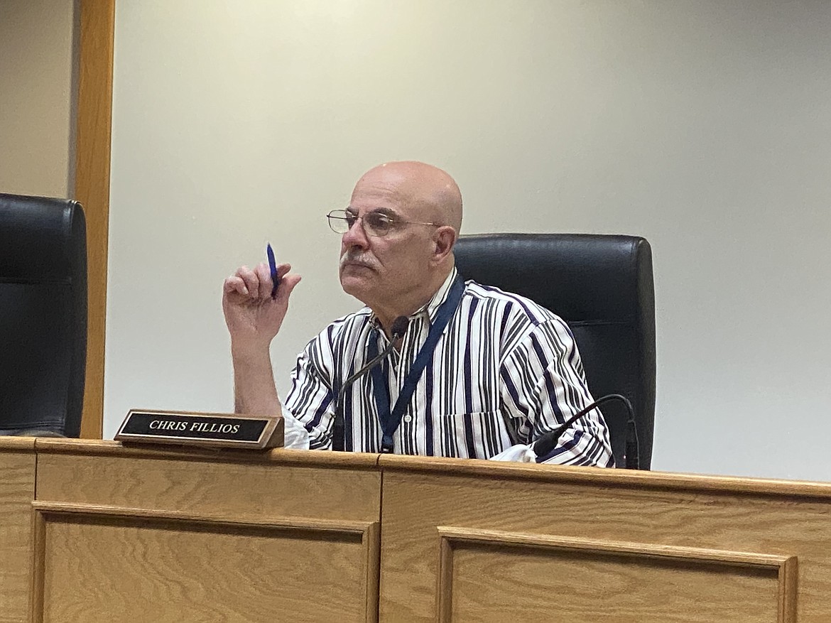 Commissioner Chris Fillios made it very clear during a Monday meeting that even if the public votes against a bond measure for financing the county's attorney center, the building will still be built. (MADISON HARDY/Press)