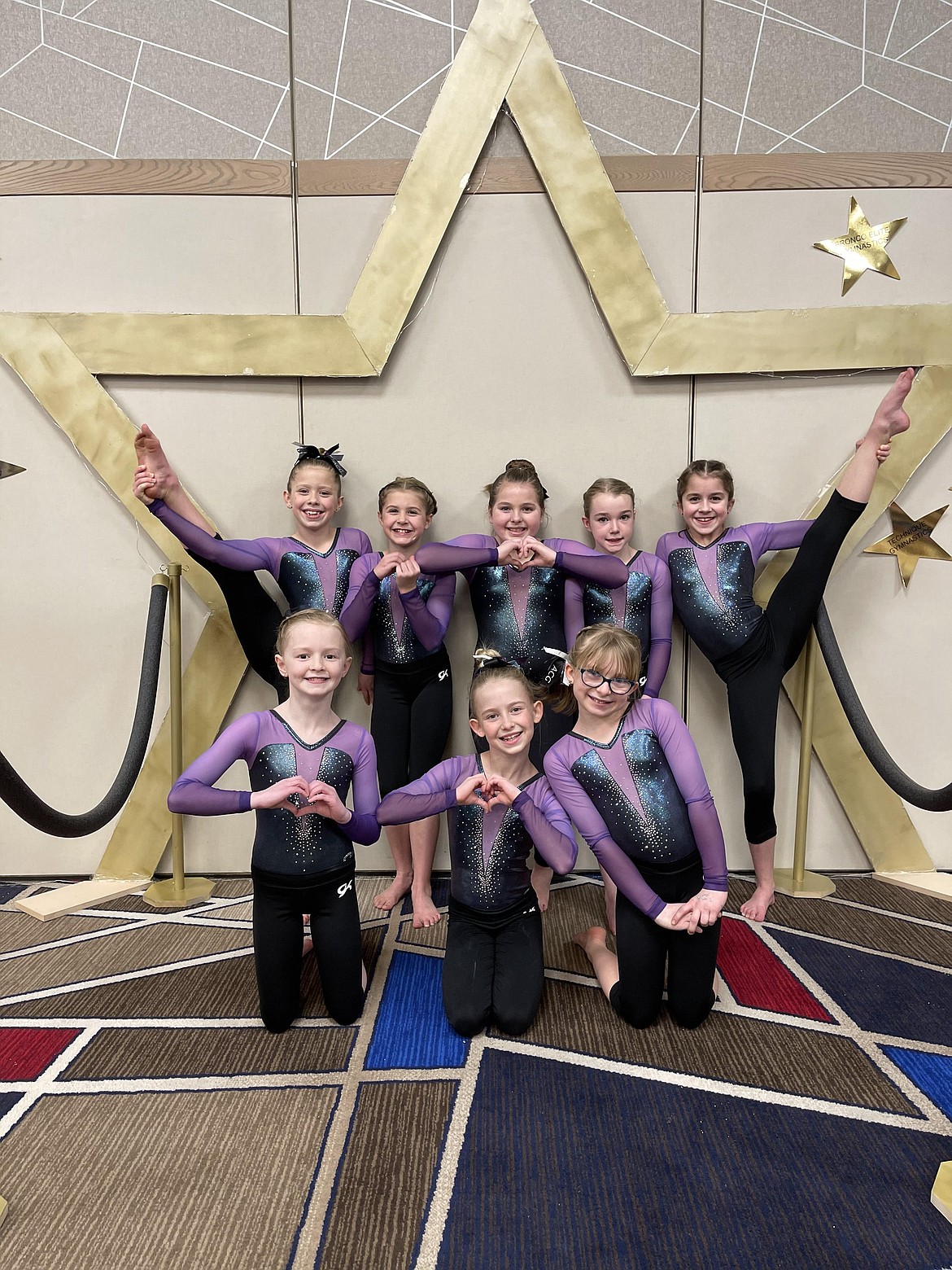 Courtesy photo
Avant Coeur Gymnastics Level 4s took 2nd Place Team at the Great West Gym Fest at The Coeur d'Alene Resort. In the front row from left are Olivia Hynes, Mila Behunin and Jadyn Jell; and back row from left, Summer Nelson, Issoria Austin, CC Miller, Quinn Howard and Lexie Gersdorf.