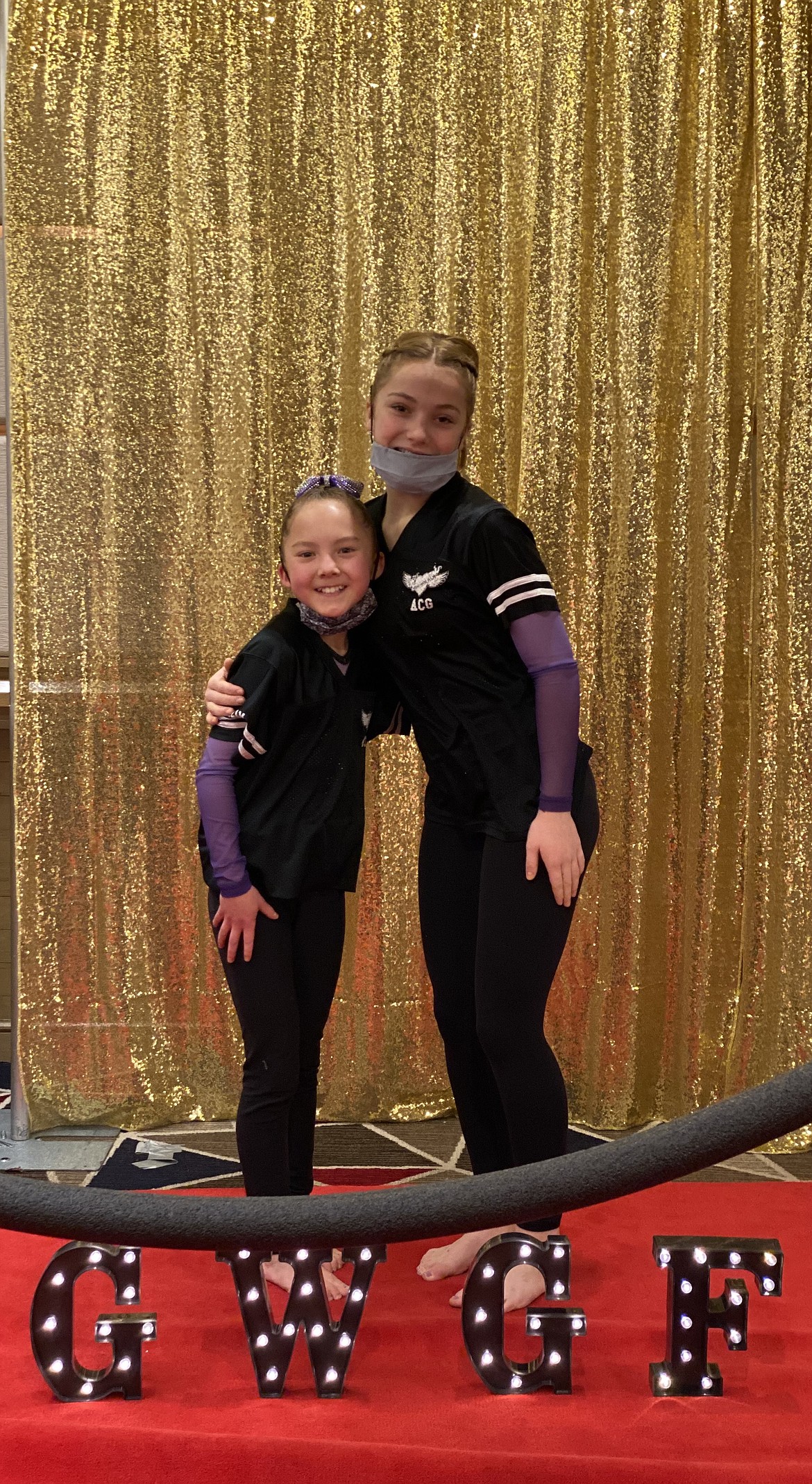 Courtesy photo
Avant Coeur Level 9s at the Great West Gym Fest at The Coeur d'Alene Resort. From left are Lavi Crain and Lily Call.