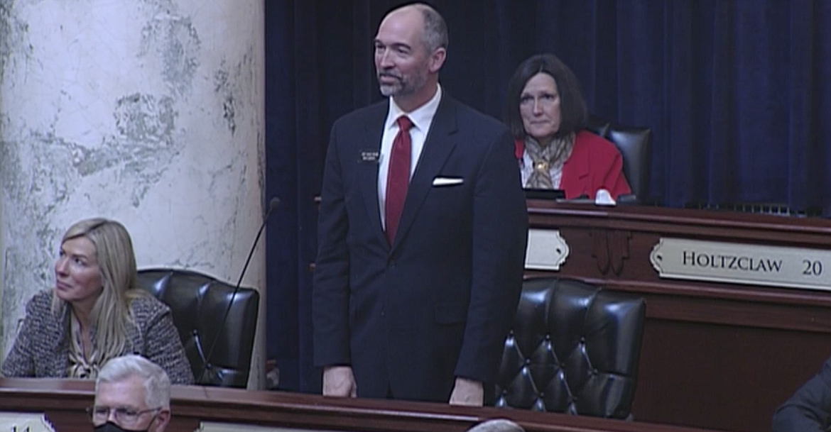 Dixon speaking at the end of House orders on Feb. 23 2021.