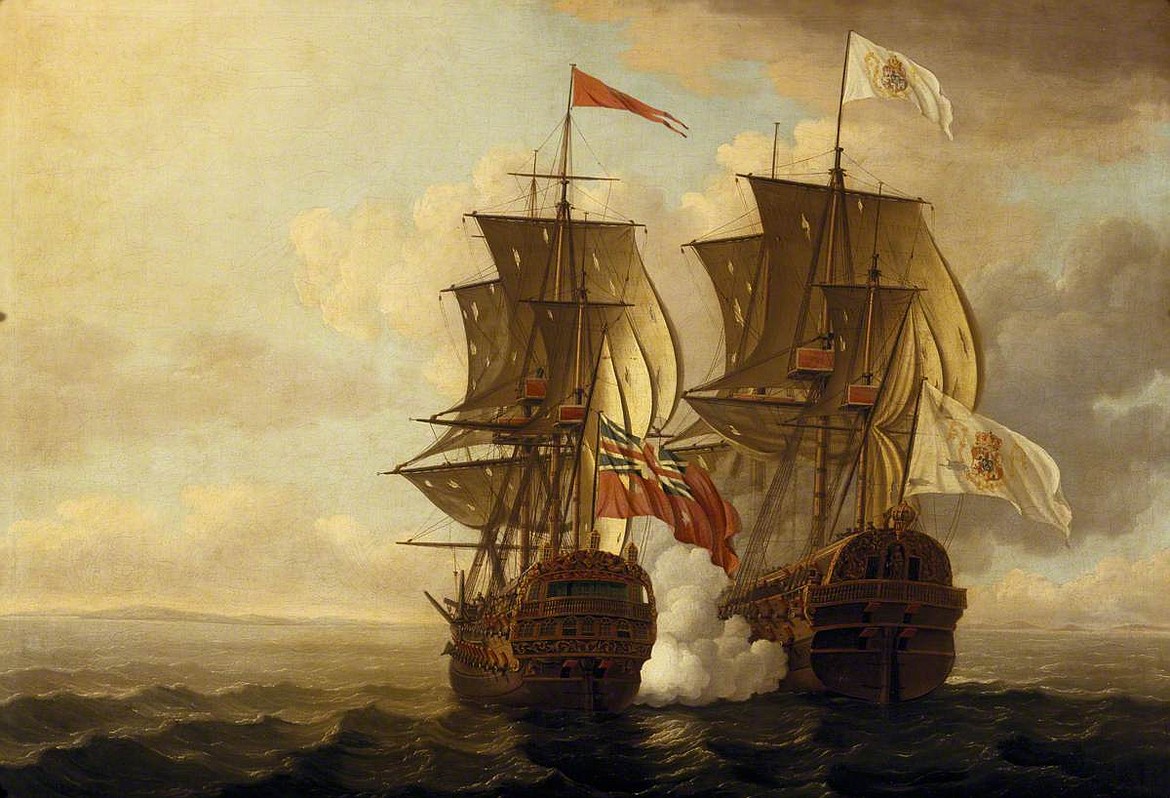 English and Dutch privateers were the scourge of Spain’s Manila Galleon trade, capturing Spanish ships carrying silver to Manila or luxury goods to Acapulco, this painting by John Cleveley (1747-1786) depicting the capture of Nuestra Señora de Covadonga in 1743 carrying silver.