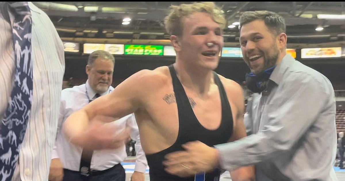 STATE HIGH SCHOOL WRESTLING: Giulio first Viking to three-peat | Coeur ...