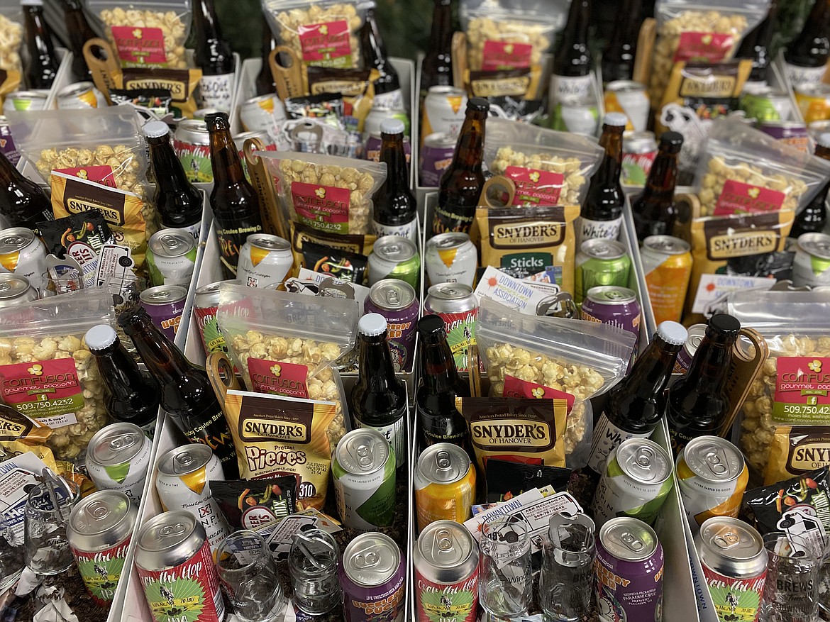 Brews and Tune-IN baskets included snacks, bingo cards to downtown businesses, tasting glasses, and a wide selection of beer and a ticket to Saturday's virtual concert.