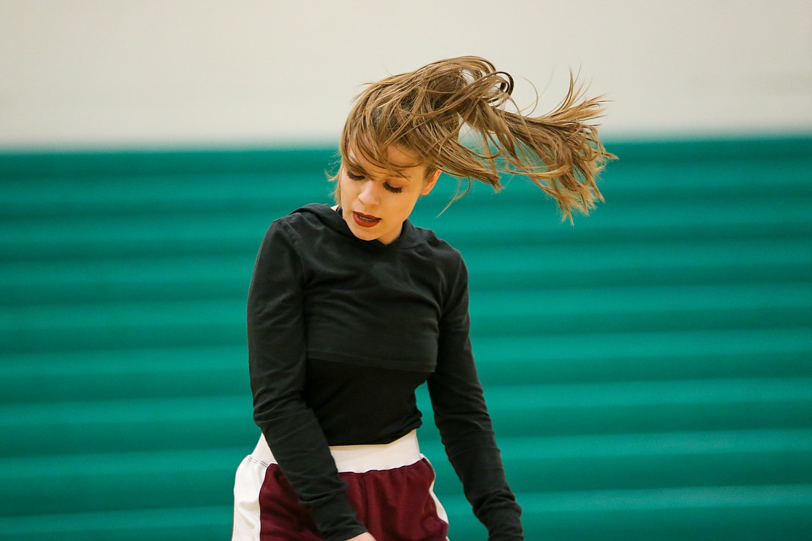 Haleigh Knowles performs a hip hop routine at the regional competition Friday.