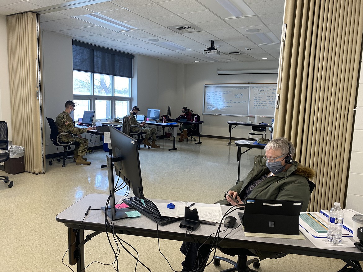 Now fully refinished, the Kootenai County Office of Emergency Management's Emergency Operations Center is the temporary home for Panhandle Health District's COVID-19 hotline which fields on average about 500 calls a day. (MADISON HARDY/Press)
