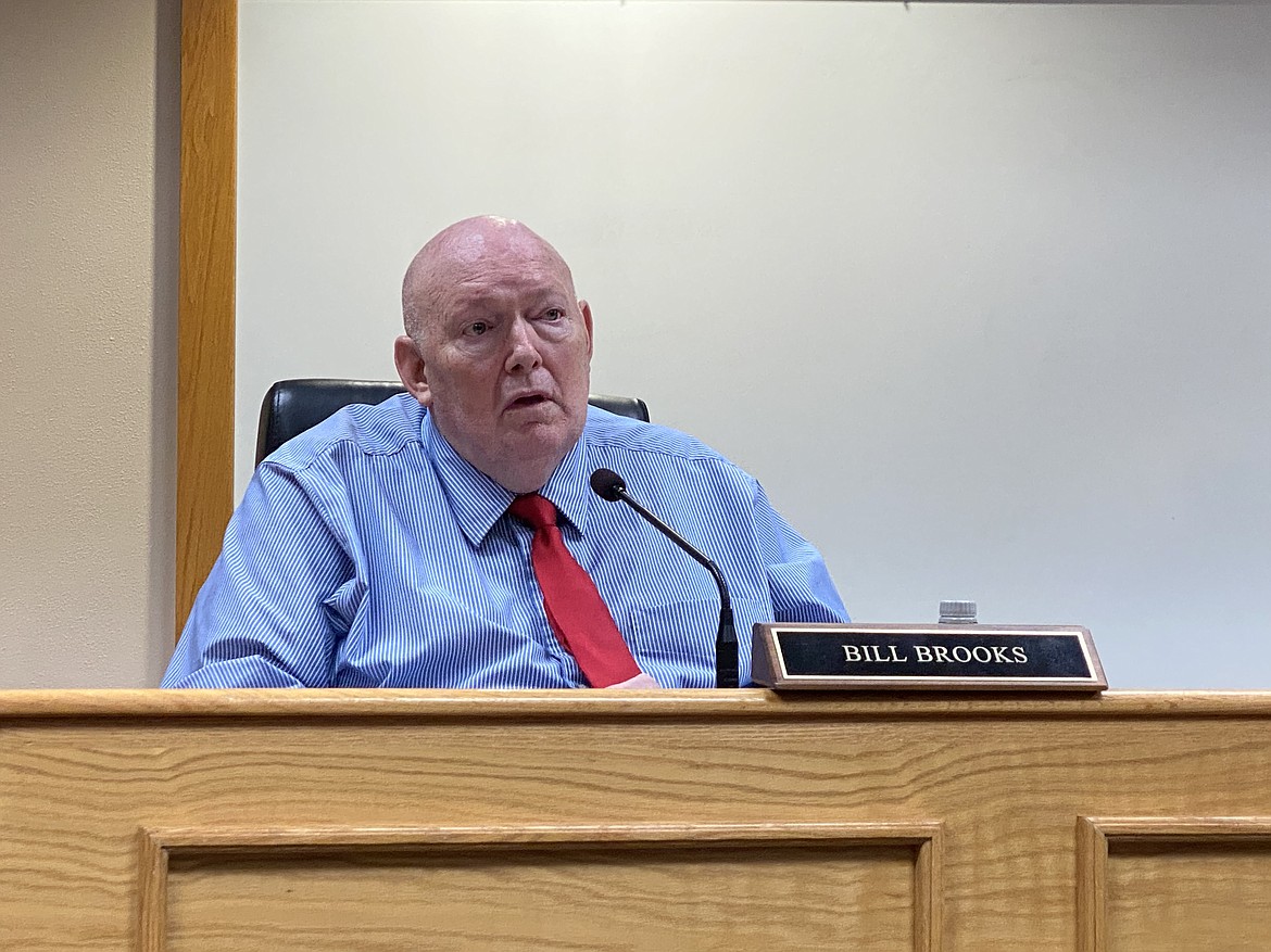 Kootenai County Commissioner Bill Brooks presented a set of draft bylaws to the board Monday morning that define the responsibilities of a study commission that would investigate alternative government structures. (MADISON HARDY/Press)