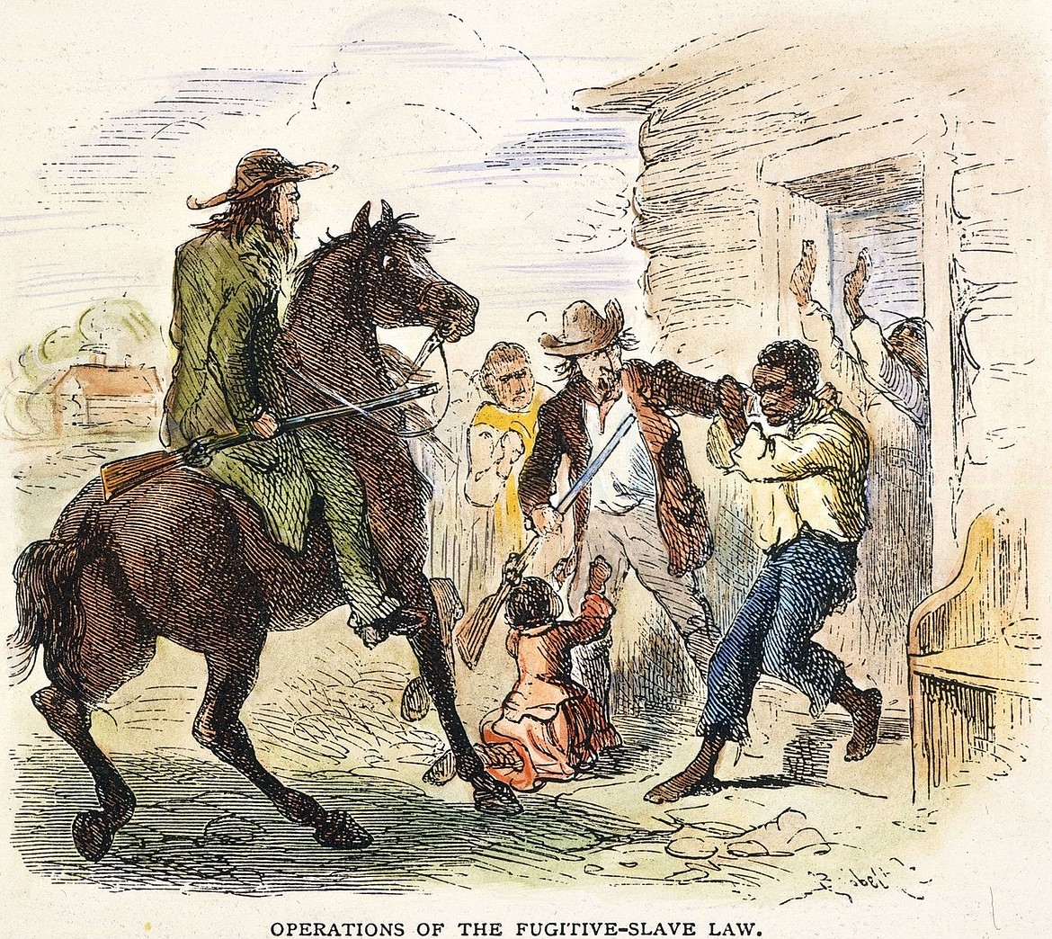 The Fugitive Slave Act of 1850 strengthened an earlier slave law and encouraged slave catchers by offering rewards for catching runaways — even in non-slavery states.