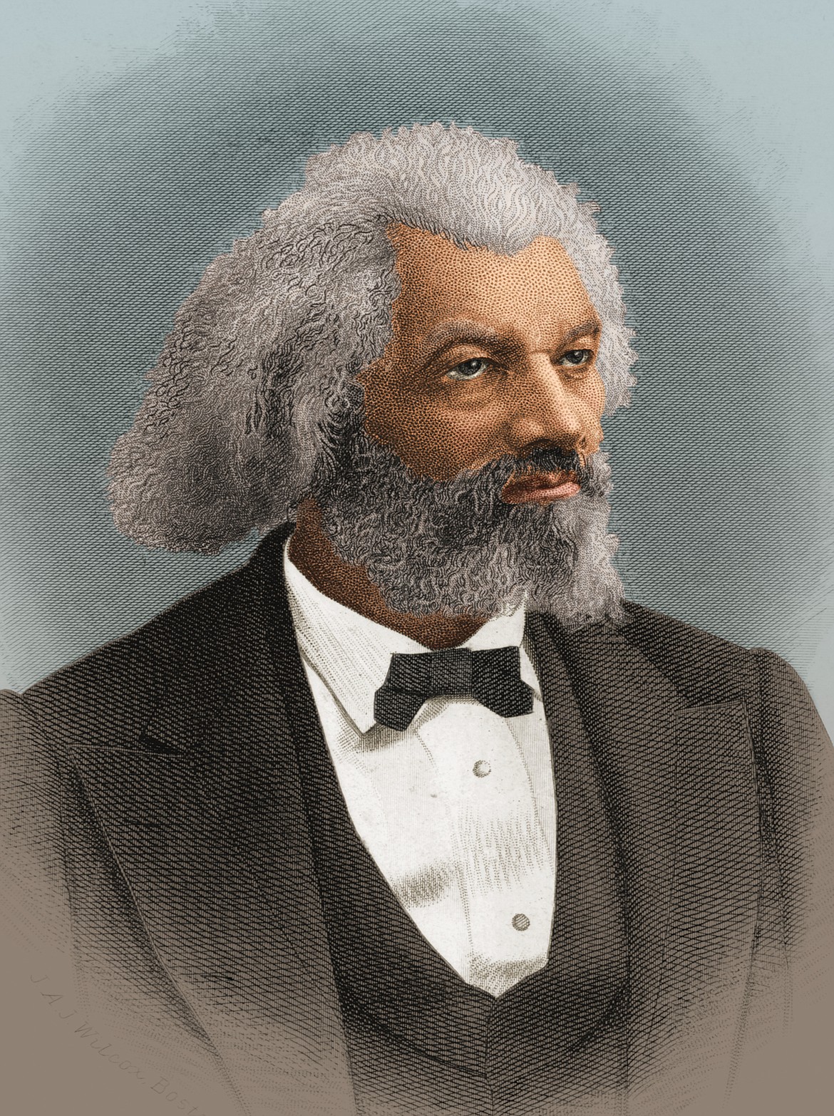 With the aid of a free black woman, abolitionist Fredrick Douglas (c.1818-1895)	escaped slavery in Maryland by boarding a train heading north posing as a sailor, carrying Seamen Protection Papers obtained from a free black sailor.