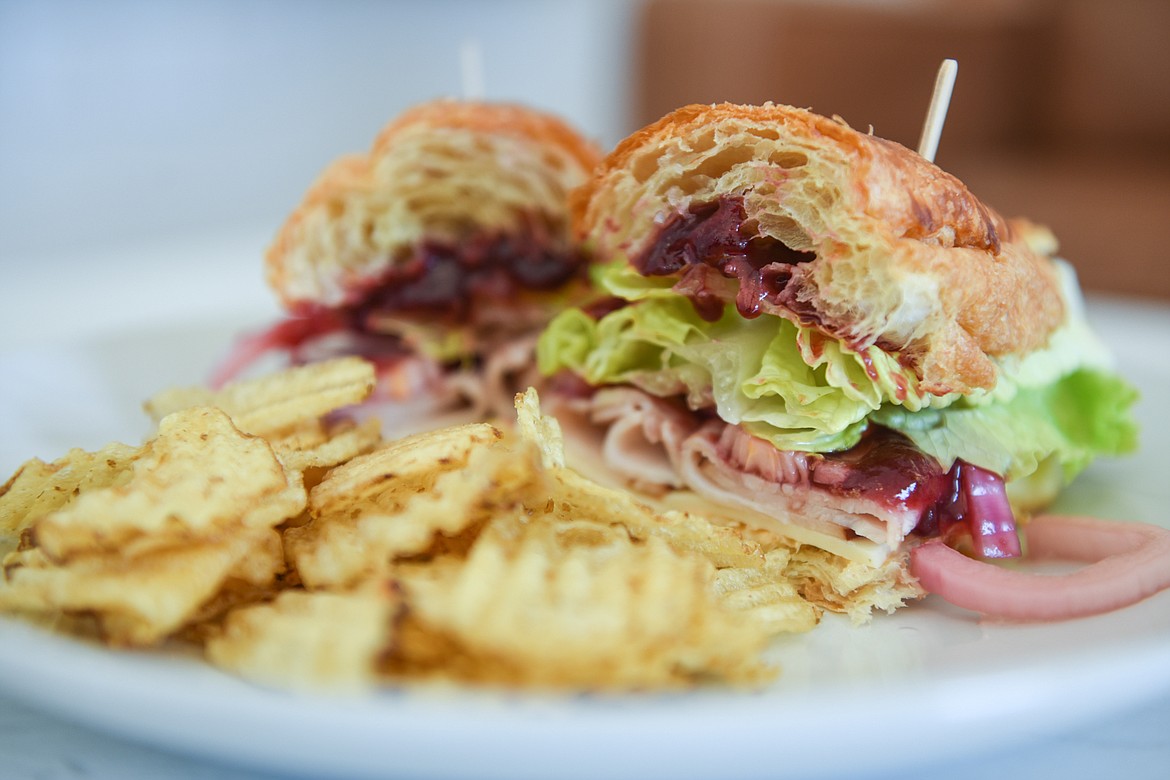 The Cranberry Chipotle Turkey sandwich on the lunch menu at Peerman Farmstead in Whitefish on Thursday, March 4. (Casey Kreider/Daily Inter Lake)