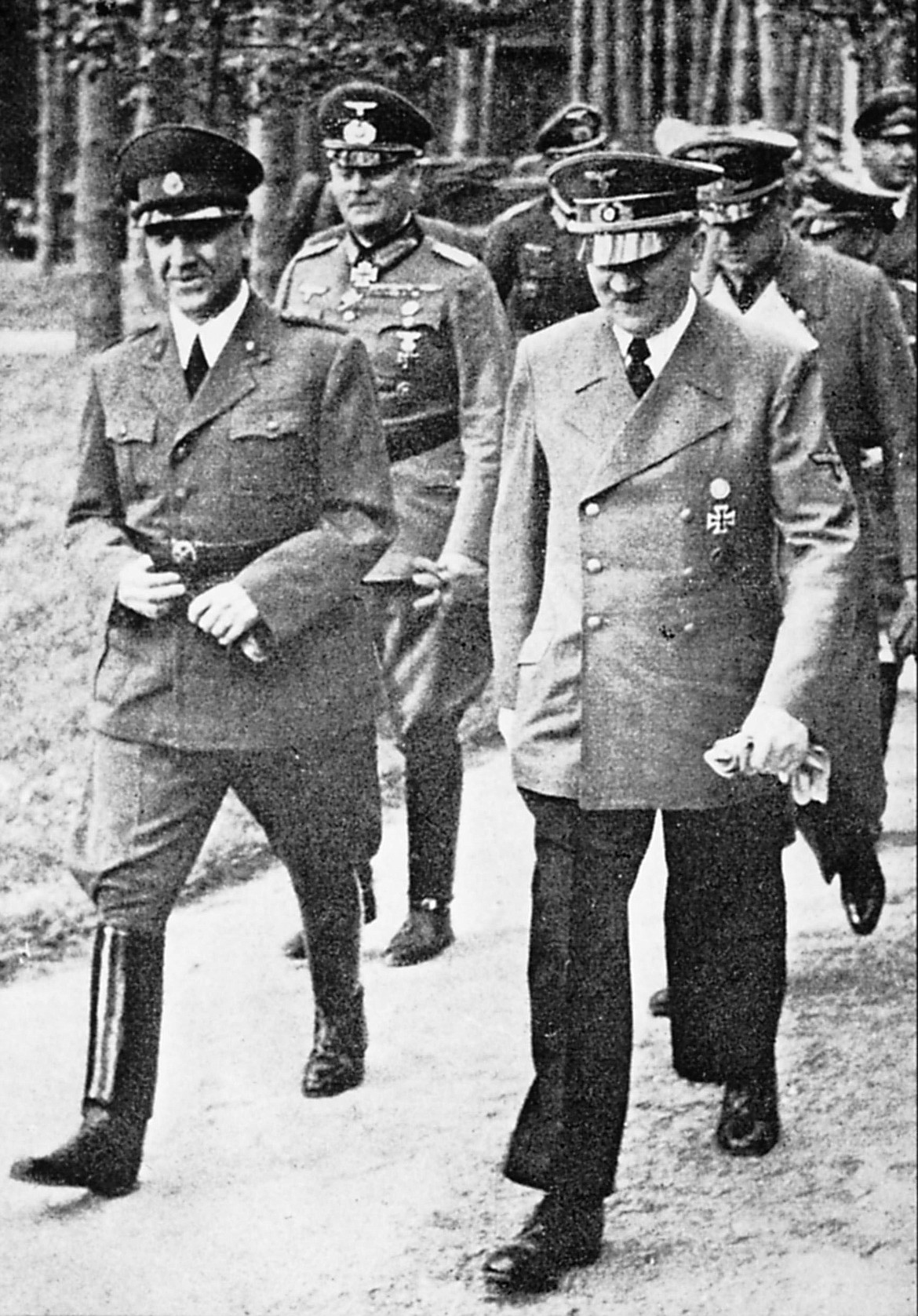 Adolf Hitler with Yugoslav Ustase collaborator Ante Pavelic at the Wolfschanze (1942).