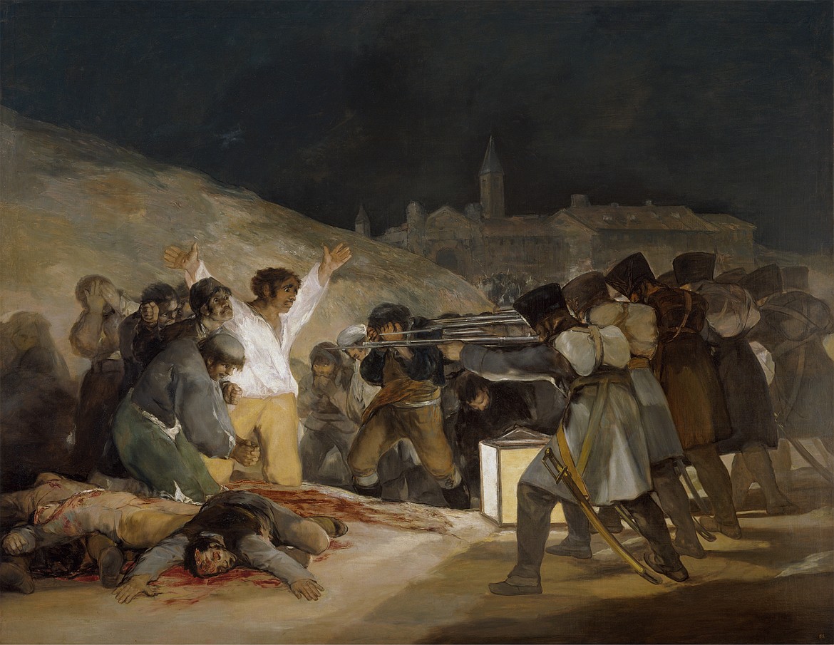 Spanish artist Francisco Goya’s 1814 painting illustrates a common practice by virtually all Axis powers during World War II in Yugoslavia — summary execution — when victims are captured, accused, sentenced and executed in rapid succession without trial.