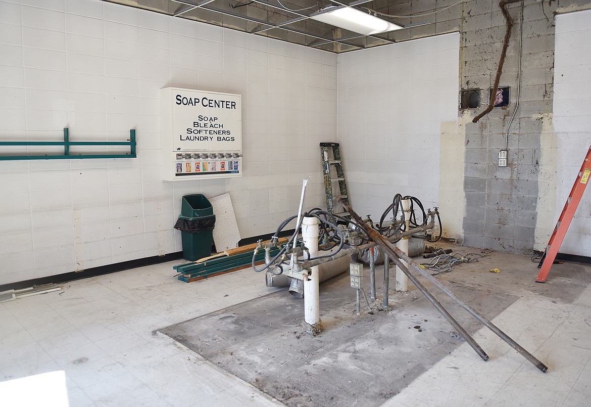 Alpine Laundry is undergoing renovations to make way for a new butcher shop early this summer (Heidi Desch/Whitefish Pilot).