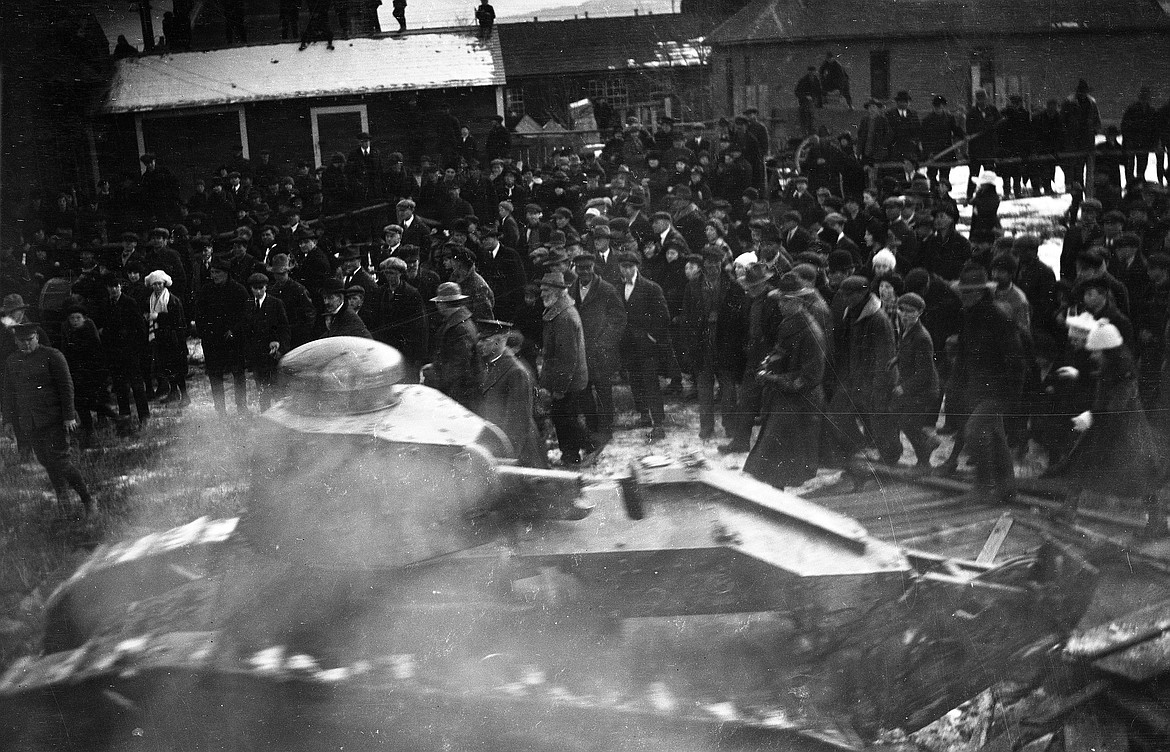 The Army's Battle Tank Ermentrude visited Kalispell in 1920. (Vernon Weed photo)